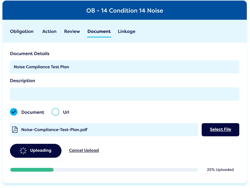 Dashboard showing employee's compliance attestations