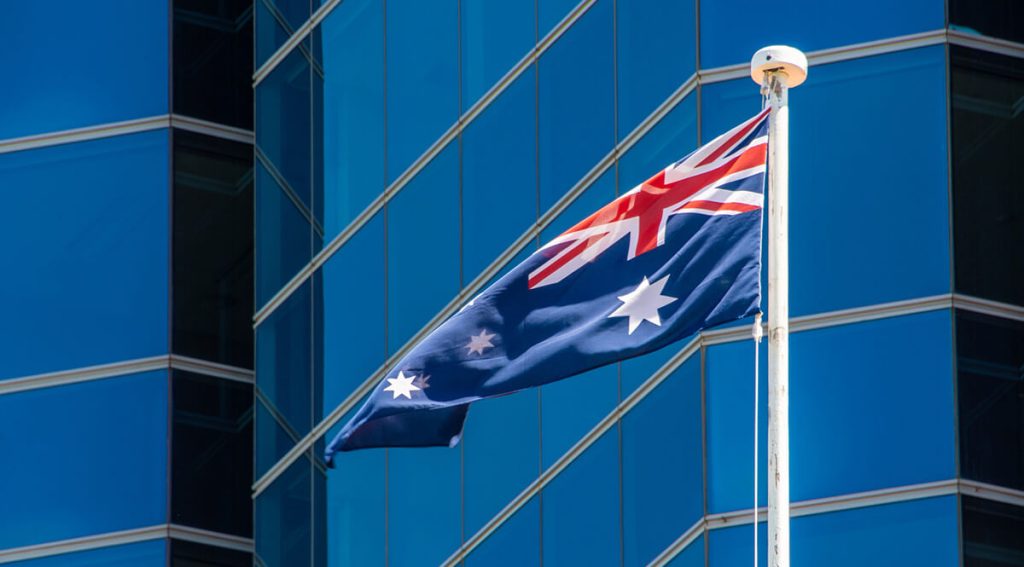 Australian flag in the wind symbolizing CPS 230 implementation